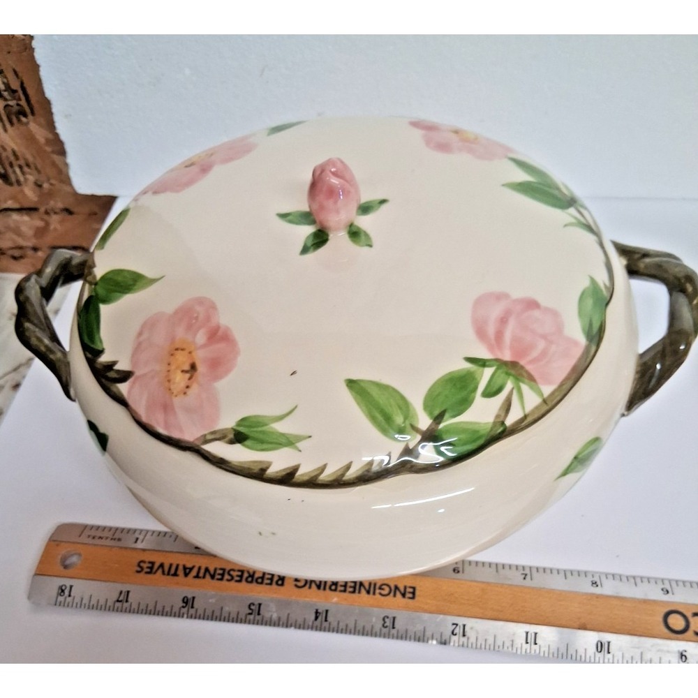 Vintage Franciscan Desert Rose 2.5 Qt Round Covered Casserole Dish Gladding USA